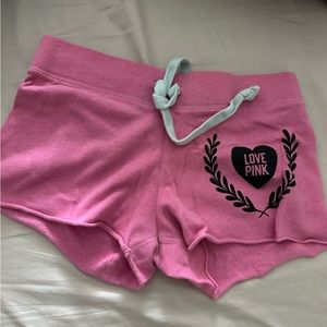 Pink pajama shorts